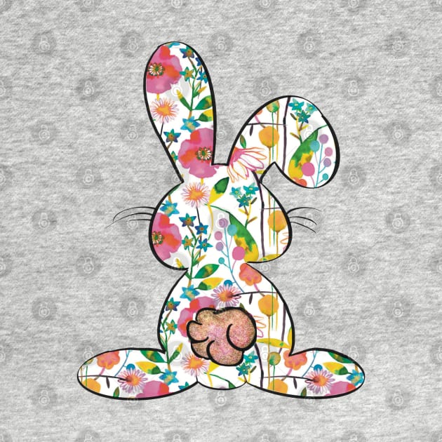 Pretty Easter Bunny floral pattern by Sheila’s Studio